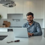 Homeowner exploring practical plumbing and electrical guides in the Fixlyo Knowledge Hub.